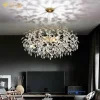 Đèn chùm trang trí pha lê lá liễu HTPL-135 D80