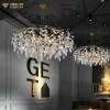 Đèn chùm trang trí pha lê lá liễu HTPL-135 D80