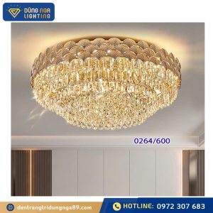 Đèn mâm ốp trần pha lê