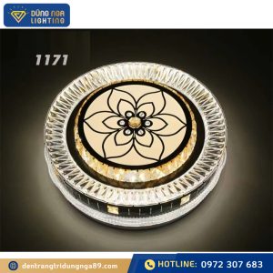 Đèn mâm ốp trần pha lê tròn 1171