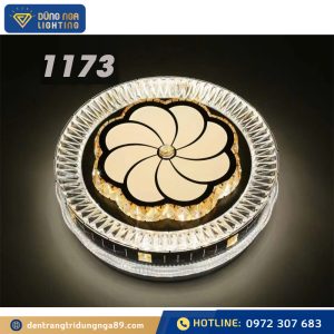 Đèn mâm ốp trần pha lê tròn 1173