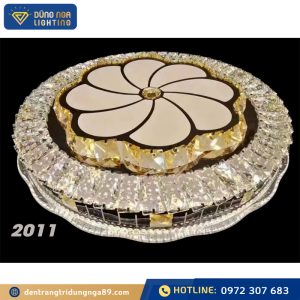 Đèn mâm ốp trần pha lê tròn 2011