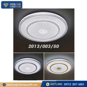 Đèn mâm ốp trần pha lê tròn
