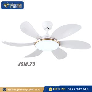 Quạt trần 6 cánh trắng ,thân trắng JSM.73