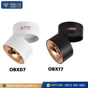 Đèn trần nổi xoay góc VỎ ĐEN- VỎ TRẮNG 7W