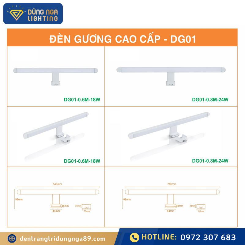 Đèn gương cao cấp DG01