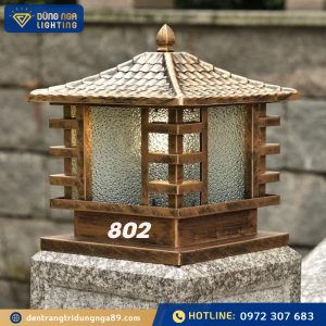 Đèn Trụ Cổng 802 vàng đồng(200/250/300)