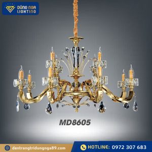 Đèn chùm mạ đồng MD8605